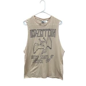 H&M Divided Beige Led  Zeppelin Muscle Tank size M